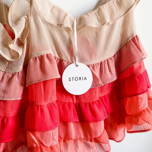 Ruffle Ombré Crop Top - Picture 3 of 3